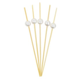 Spiedi di Bambù Decorato Perla 9cm (100 Pezzi)