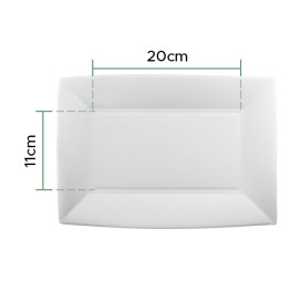 Vassoi Canna Zucchero Bianco Nice 280x190mm (50 Pezzi)