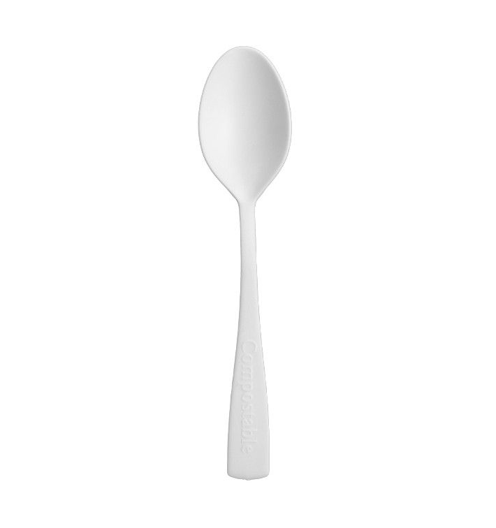 Cucchiaino Reutilizzabile CPLA Bianco 10cm (50 Pezzi) Cucchiaino Reutilizzabile CPLA Bianco 10cm (50 Pezzi)