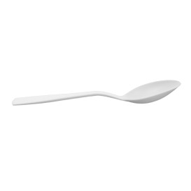 Cucchiaino Reutilizzabile CPLA Bianco 10cm (50 Pezzi)