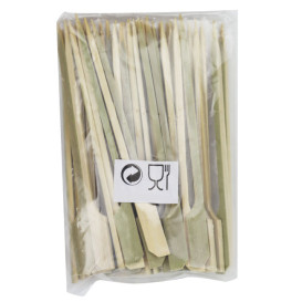 Spiedini di Bambù "Golf" Verde Naturale 12cm (50 Pezzi)