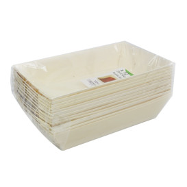Vaschetta in Legno 500ml 20x12,5cm (12 Pezzi)