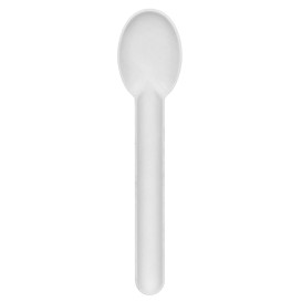 Cucchiaio di Canna da Zucchero Bianco 16cm (50 Pezzi)