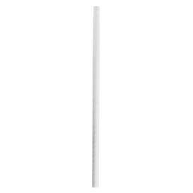 Cannuccia Dritta di Carta Bianco Smoothie Ø8mm 24cm (100 Pezzi)