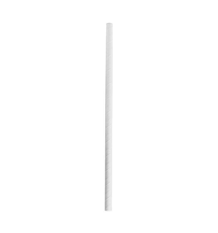 Cannuccia Dritta di Carta Bianco Smoothie Ø8mm 24cm (3.000 Pezzi) Cannuccia Dritta di Carta Bianco Smoothie Ø8mm 24cm (3.000 Pezzi)