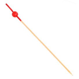 Spiedi di Bambu Ball Rosso 120mm (100 Pezzi)