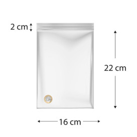 Sacchetti in Polietilene con chiusura a pressione 16x22cm G200 (100 Pezzi)