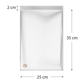 Sacchetti in Polietilene con chiusura a pressione 25x35cm G200 (100 Pezzi)