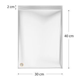 Sacchetti in Polietilene con chiusura a pressione 30x40cm G200 (100 Pezzi)