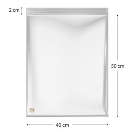 Sacchetti in Polietilene con chiusura a pressione 40x50cm G200 (50 Pezzi)