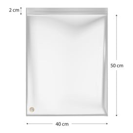Sacchetti in Polietilene con chiusura a pressione 40x50cm G200 (500 Pezzi)