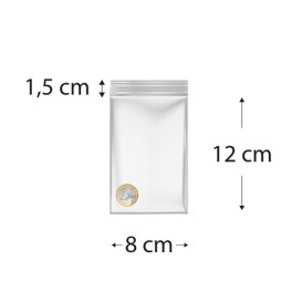 Sacchetti in Polietilene con chiusura a pressione 8x12cm G300 (1000 Pezzi)