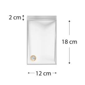 Sacchetti in Polietilene con chiusura a pressione 12x18cm G300 (100 Pezzi)