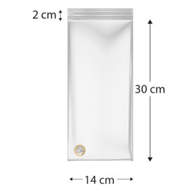 Sacchetti in Polietilene con chiusura a pressione 14x30cm G300 (100 Pezzi)