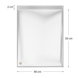 Sacchetti in Polietilene con chiusura a pressione 40x50cm G300 (100 Pezzi)