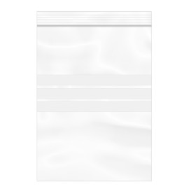 Sacchetti in PE Chiusura a Pressione Banda Scrittura 16x22cm G200 (100 Pezzi)