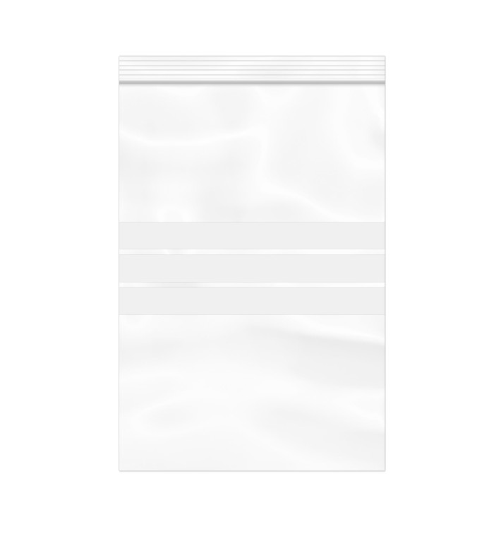 Sacchetti in PE Chiusura a Pressione Banda Scrittura 20x30cm G200 (1000 Pezzi) Sacchetti in PE Chiusura a Pressione Banda Scrittura 20x30cm G200 (1000 Pezzi)