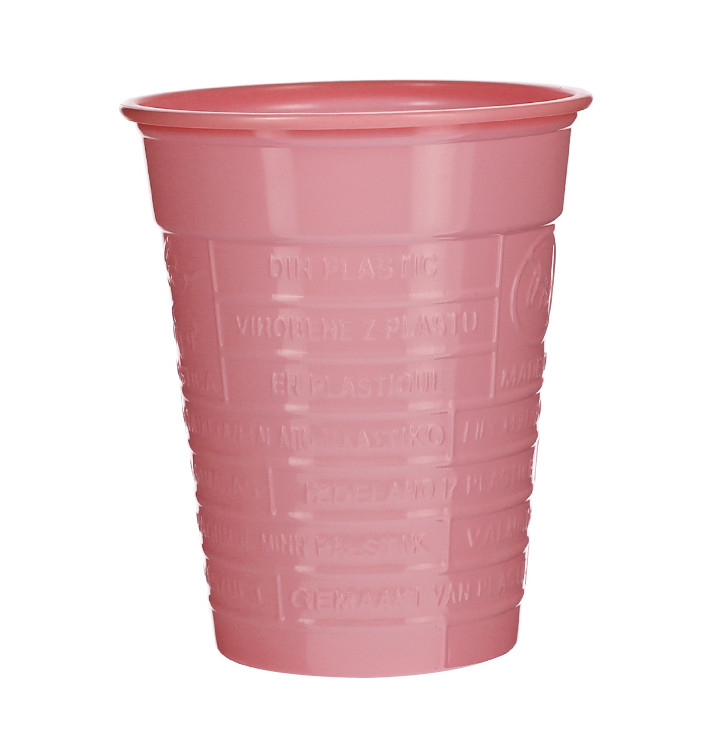 Bicchiere di Plastica PS Rosa 200ml Ø7cm (1.500 Pezzi) Bicchiere di Plastica PS Rosa 200ml Ø7cm (1.500 Pezzi)