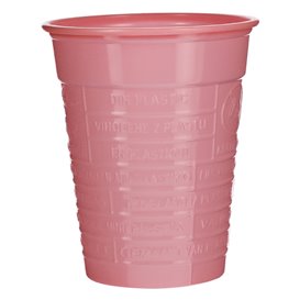 Bicchiere di Plastica PS Rosa 200ml Ø7cm (50 Pezzi)