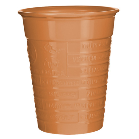 Bicchiere di Plastica PS Arancione 200ml Ø7cm (50 Pezzi)