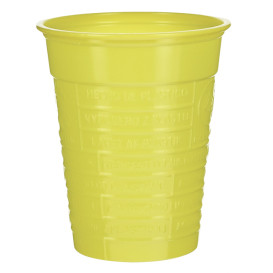 Bicchiere di Plastica PS Giallo 200ml Ø7cm (1.500 Pezzi)