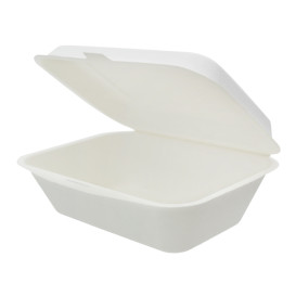 Contenitori Canna da Zucchero Bianco 18x12,5x7cm (50 Pezzi)