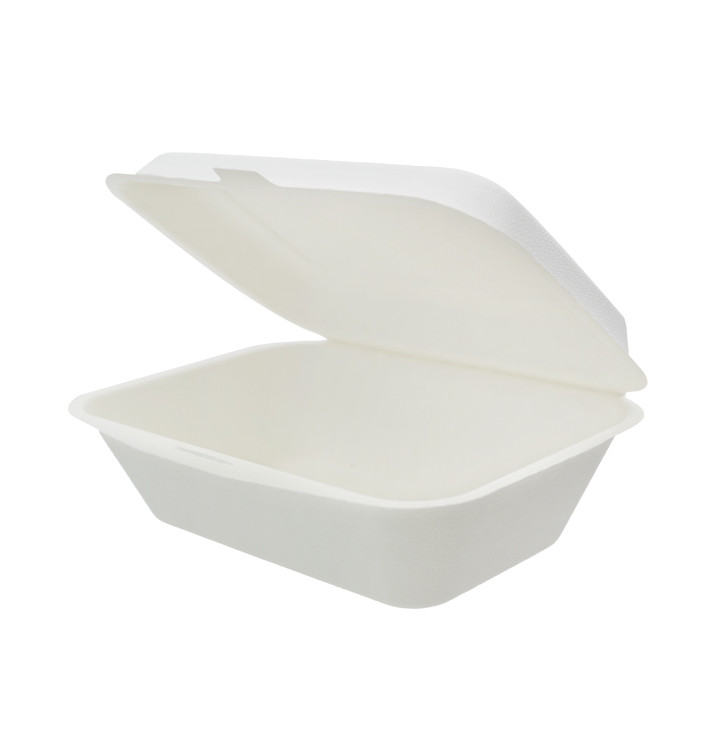 Contenitori Canna da Zucchero Bianco 18x12,5x7cm (50 Pezzi) Contenitori Canna da Zucchero Bianco 18x12,5x7cm (50 Pezzi)
