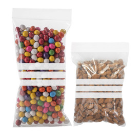 Sacchetti con Chiusura Zip e Bande 10x15cm G-160 (100 Pezzi)