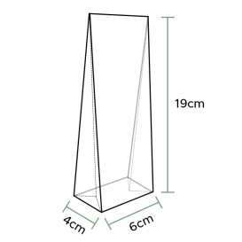 Sacchetti di Polipropilene BOPP Base Quadrata 6x19+4cm G160 (100 Pezzi)