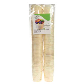 Bicchiere di Legno Degustazione 0,5OZ/14ml 4,4x4,5cm (100 Pezzi)