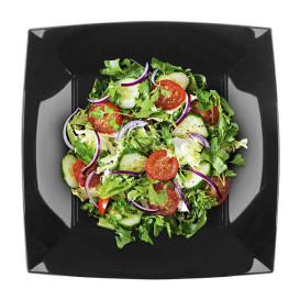 Piatto Duro Riutilizzabile Piano Nero "Nice" "Nice" PP 23cm (25 Pezzi)