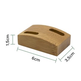 Supporto di Bambu per Spiedi 6x3,5cm (10 Pezzi)