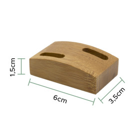 Supporto di Bambu per Spiedi 6x3,5cm (10 Pezzi)