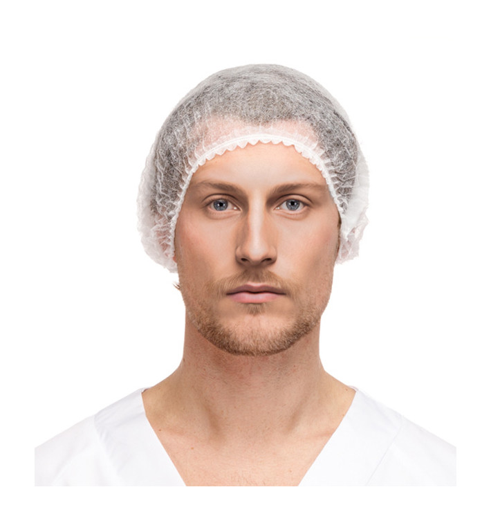 Cuffia di Polipropilene Fisarmonica Bianco Doppio elastico Ø53cm (1.000 pezzi) Cuffia di Polipropilene Fisarmonica Bianco Doppio elastico Ø53cm (1.000 pezzi)