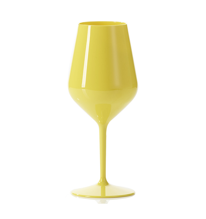Calice Riutilizzabile da Vino Tritan Giallo 470ml (6 Pezzi) Calice Riutilizzabile da Vino Tritan Giallo 470ml (6 Pezzi)