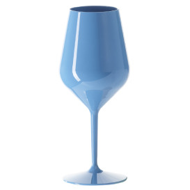 Calice Riutilizzabile da Vino Tritan Blu 470ml (6 Pezzi)