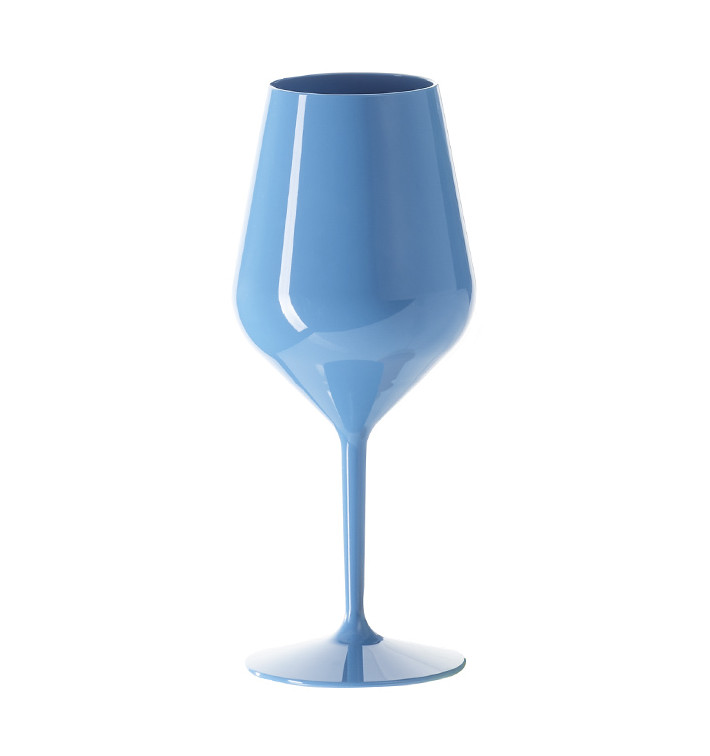 Calice Riutilizzabile da Vino Tritan Blu 470ml (1 Pezzo) Calice Riutilizzabile da Vino Tritan Blu 470ml (1 Pezzo)