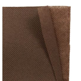 Tovagliolo di Carta Marrone 2V Punta-Punta 33x33cm (50 Pezzi)
