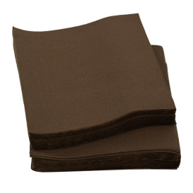 Tovagliolo di Carta Marrone 2V Punta-Punta 33x33cm (50 Pezzi)