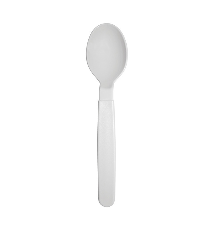 Cucchiaio Riutilizzabile Durevole PP Bianco 18,5cm (180 Pezzi) Cucchiaio Riutilizzabile Durevole PP Bianco 18,5cm (180 Pezzi)