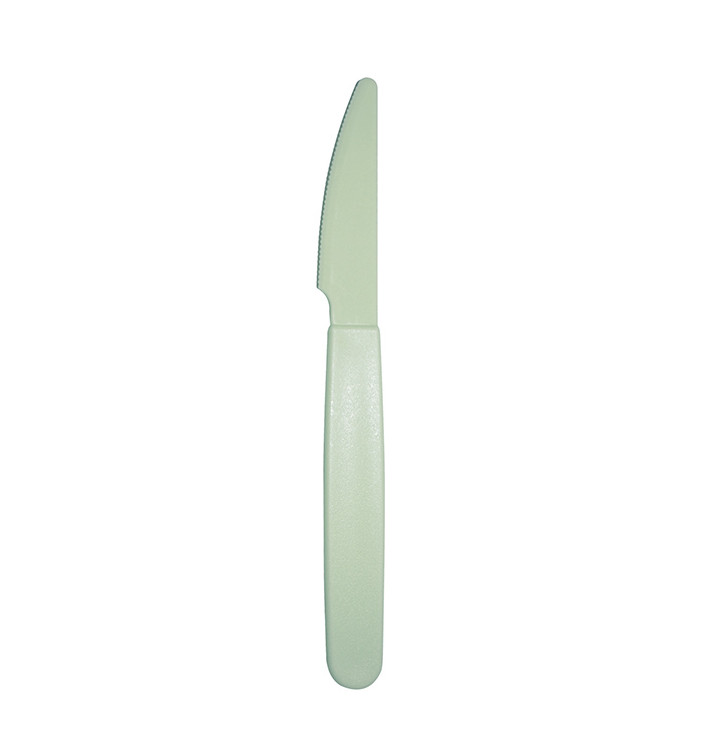 Coltello Riutilizzabile Durevole PP Verde 18,5cm (6 Pezzi) Coltello Riutilizzabile Durevole PP Verde 18,5cm (6 Pezzi)