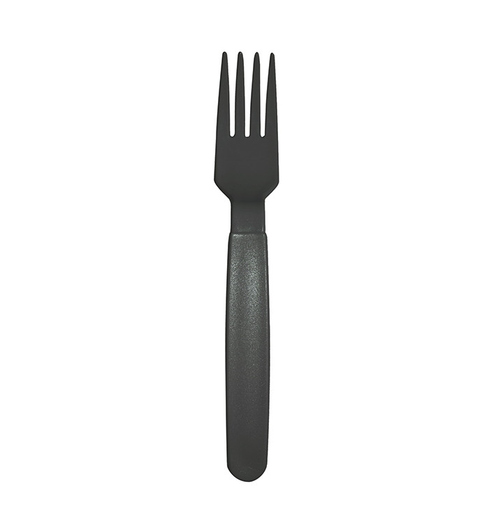 Forchetta Riutilizzabile Durevole PP Antracite 18,5cm (180 Pezzi) Forchetta Riutilizzabile Durevole PP Antracite 18,5cm (180 Pezzi)