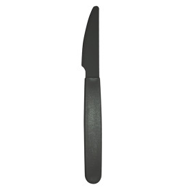 Coltello Riutilizzabile Durevole PP Antracite 18,5cm (6 Pezzi)