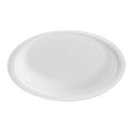 Piatto in Canna da Zucchero Bianco Ø15,5cm (50 Pezzi)