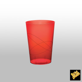 Bicchiere Riutilizzabile PS Cristal Moon Rosso Trasp. 230ml (50 Pezzi)