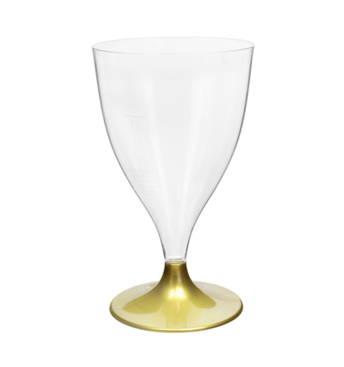 Calice Plastica Vino Gambo Oro 200ml 2P (400 Pezzi) Calice Plastica Vino Gambo Oro 200ml 2P (400 Pezzi)