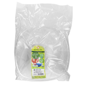 Ciotola PS Glas Rígida "Square" 1250ml Ø21cm (3 Pezzi)
