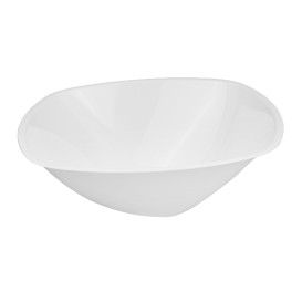 Ciotola di Plastica PP "Square" Bianco 1250 Ø21cm (3 Pezzi)