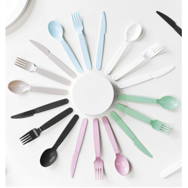 Forchetta Riutilizzabile Durevole PP Bianco 18,5cm (180 Pezzi)