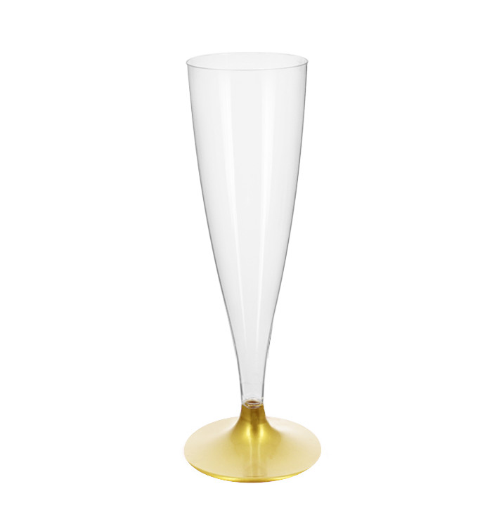 Calice Riutilizzabile PS Piede Oro Cava 140ml 2pz (20 Pezzi) Calice Riutilizzabile PS Piede Oro Cava 140ml 2pz (20 Pezzi)